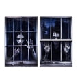 thumbnail image 1 of Halloween Door Cover 2 Piece Window Curtain Backdrop Hanging Cloth Scary Ghost Scene Banner for Outdoor Porch Yard Home, 1 of 3