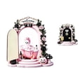 thumbnail image 1 of Halloween Door Decor, Pink Resin, 1 Piece Decorative Tabletop Accent, Spooky Cute Halloween Holiday Decoration for Home Indoor Party Display, 1 of 6