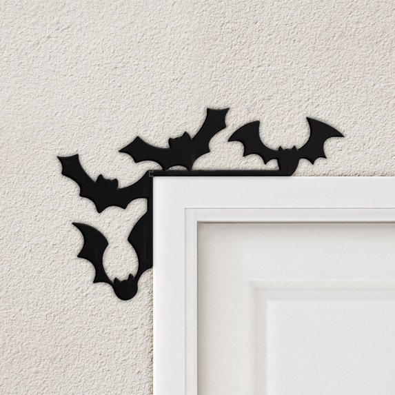 Halloween Door Frame Decorations, 3D Bat Wall Switch Decal, Mirror Wall Halloween Door Corner Sticker, Halloween Door Decor Sign, Door Wall Halloween Decorations