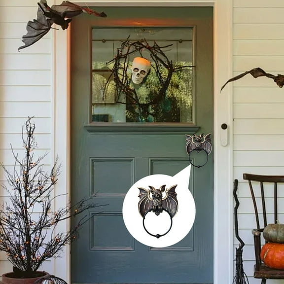 Halloween Door Knocker, Bat Door Knocker Wall Decoration Door And Window Hanging Resin Door Knocker
