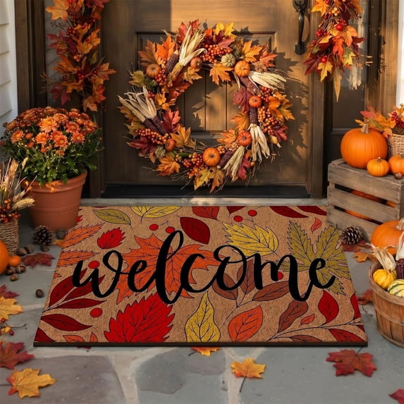 Halloween Door Mat 23.6x15.7in Super Soft Cozy Rug Halloween Themed Skid-Resistant for Front Door Porch Indoor by OVFUIZ