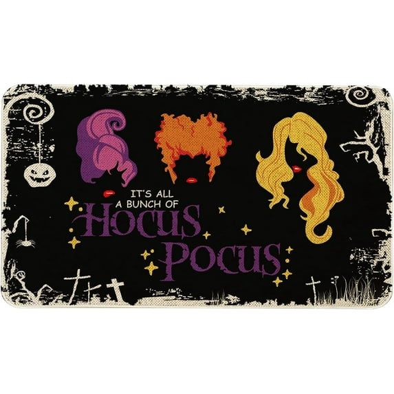 Halloween Door Mat 30 X 17 Inch Halloween Witch Doormat Indoor Outdoor Entrance Floor Rug Non Slip Halloween Decor Rubber Welcome Mats