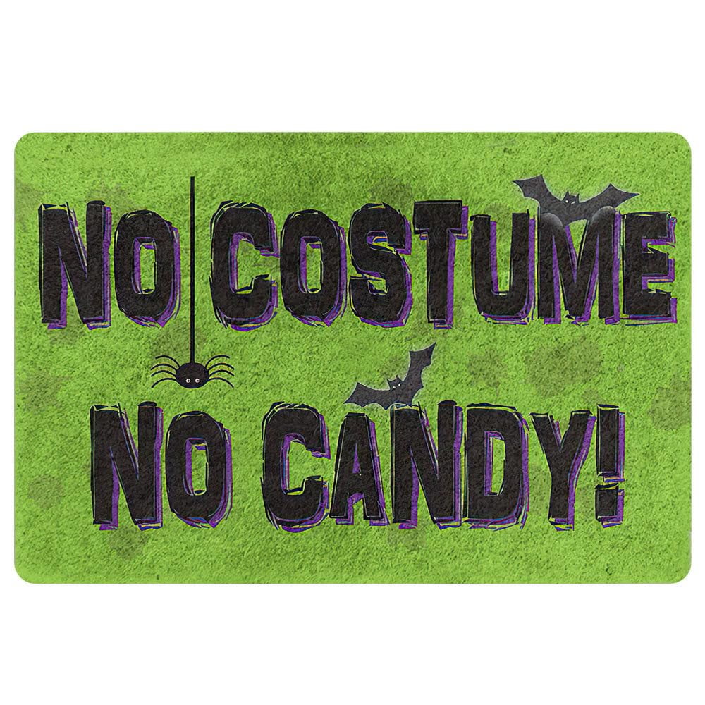 Halloween Door Mat no Custume no Candy Halloween Decor Funny idea Green