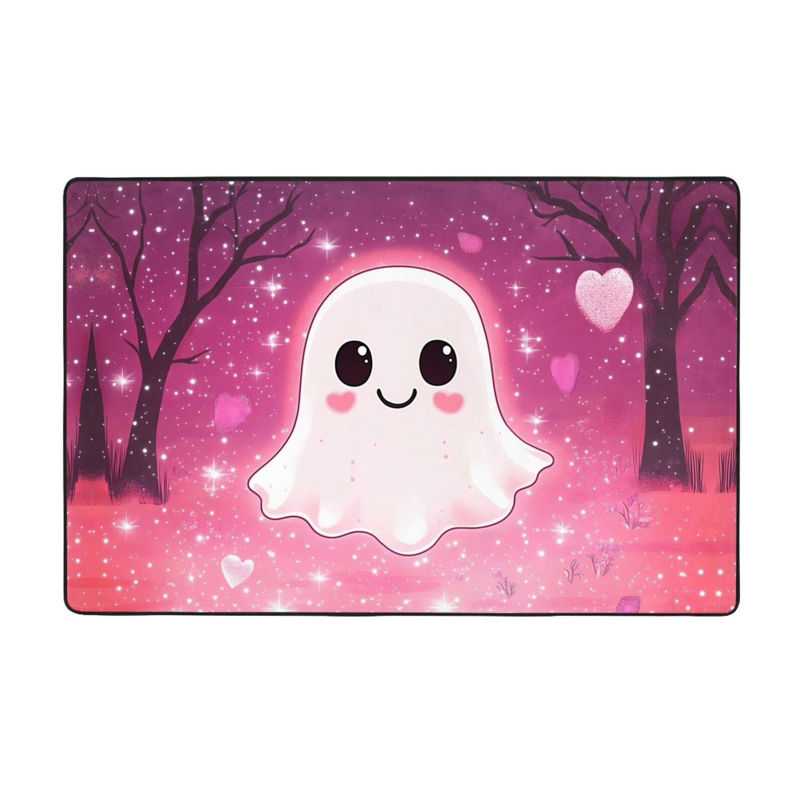 Halloween Door Mat, Halloween Pink Cute Ghost Indoor Door Mat Bedroom ...