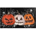 thumbnail image 1 of Halloween Door Mat,Pumpkins Spider Web Outdoor Mats for Front Door,Halloween Indoor Entrance Non-Slip Doormat,Halloween Entryway Welcome Rubber Mats for Front Porch Decor 30" x 17", 1 of 6