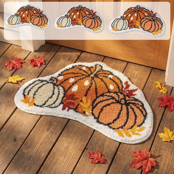Halloween Door Mat Themed Super Soft Cozy Rug 23.62x15.74in Polyester Skidproof & Washable for Front Door Porch Indoor Bathroom by MPOISVA