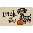 thumbnail image 1 of Halloween Door Mat,Trick or Treat Ghost Dog Pumpkin Outdoor Mats for Front Door,Halloween Indoor Entrance Non-Slip Doormat Entryway Welcome Rubber Mats for Front Porch Decor 30" x 17", 1 of 6