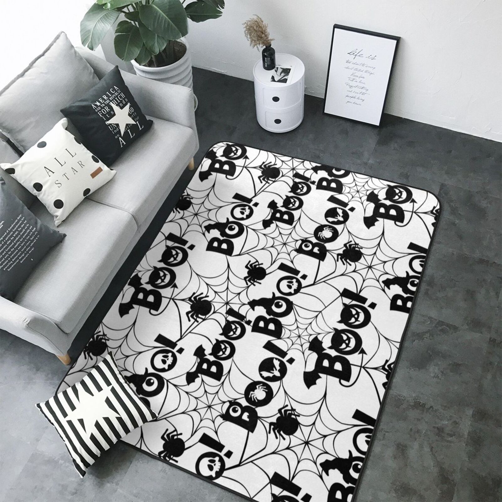 Halloween Door Mat, halloween spiders web Indoor Door Mat Bedroom Rug ...