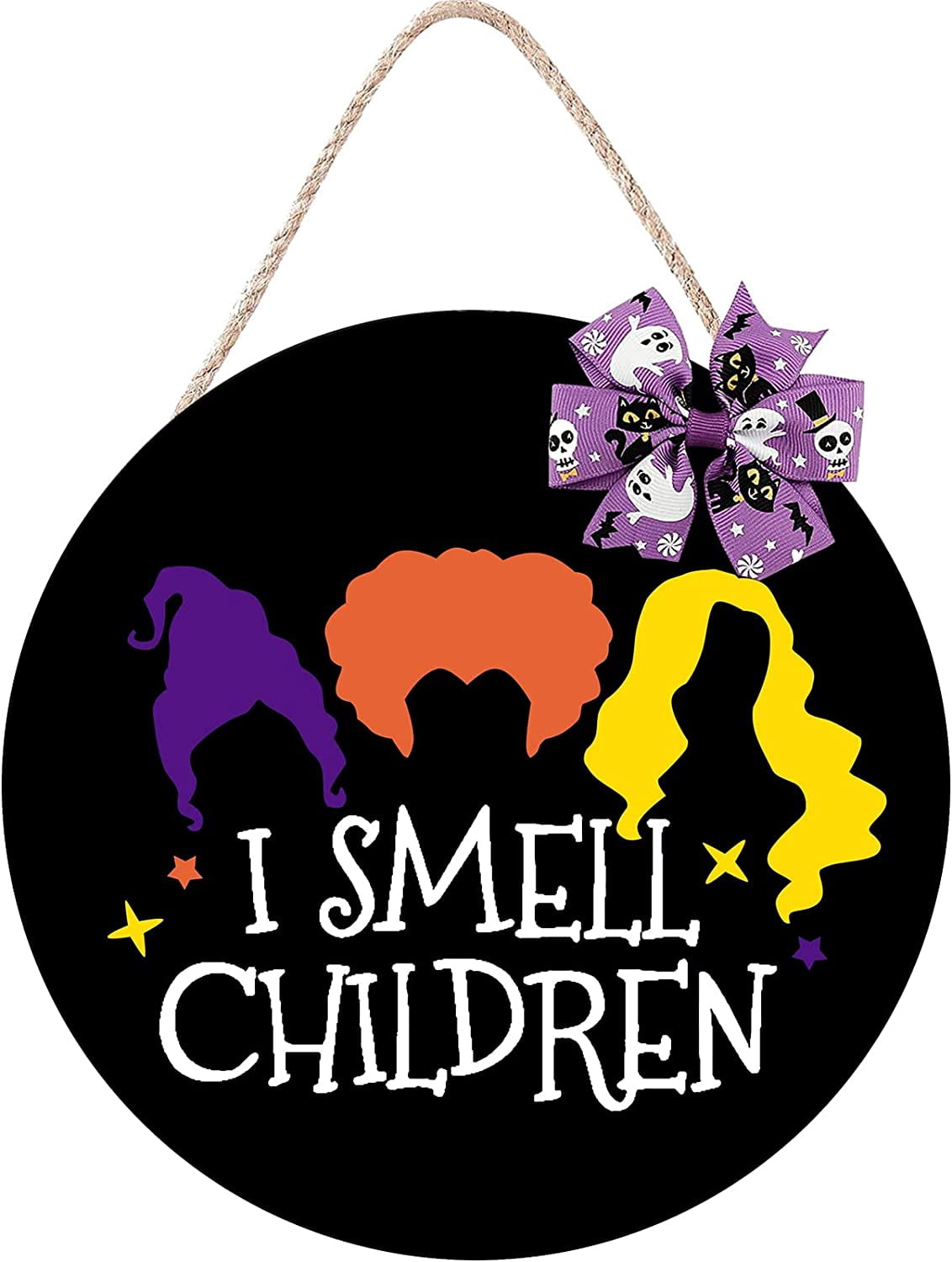 Halloween Door Sign Hocus Pocus Decor - I Smell Children Wall Decor ...