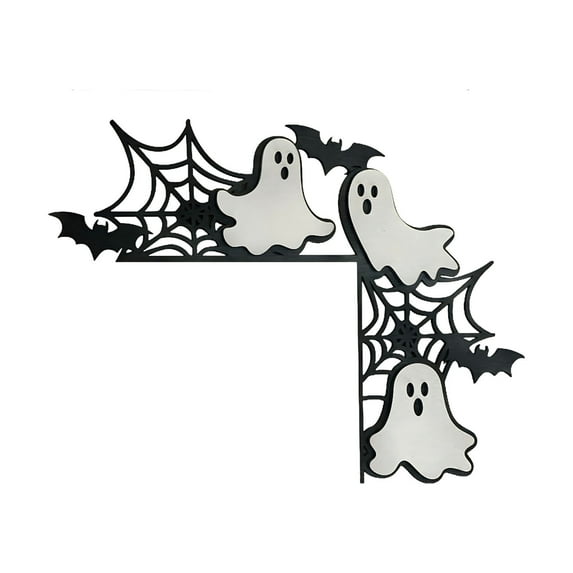 Halloween Door Topper, Halloween Door Frame Decoration Cute Ghost Sign for Corner Cabinet Shelf Window Wall Ornaments Day of The Dead Home Office Kitchen