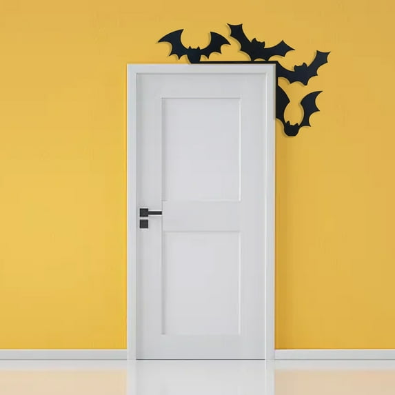Halloween Door Topper Pumpkin Bat Door Sign Decorations for Farmhouse Living Room Corner Christmas Halloween Indoor Outdoor Frame Window Decor