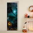 thumbnail image 1 of Halloween Door stickers Door Cover Fridge stickers Scary Decorations Spooky Porch Decor Self-adhesive, Removable for Outdoor Indoor Photo Background Wall,SPW-F1155,M(44x200cmx2Pcs), 1 of 16