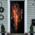 thumbnail image 1 of Halloween Door stickers, self-adhesive refrigerator stickers Decorations Door Cover, Horrible Demon  Banner Bathroom Porch Door Backdrop Decor for Indoor Outdoor Haunted House Decoration, 1 of 16