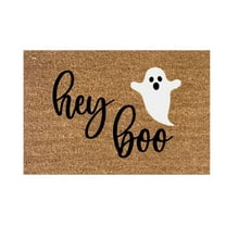Halloween Doormat Coir Ghost Welcome Doormat Funny Halloween Boo Door Mat with Anti- Rubber Non Floor Mat for Indoor Front Door Entrance Decor, 15 x 23 Inch(Ghost) - 40*60CM