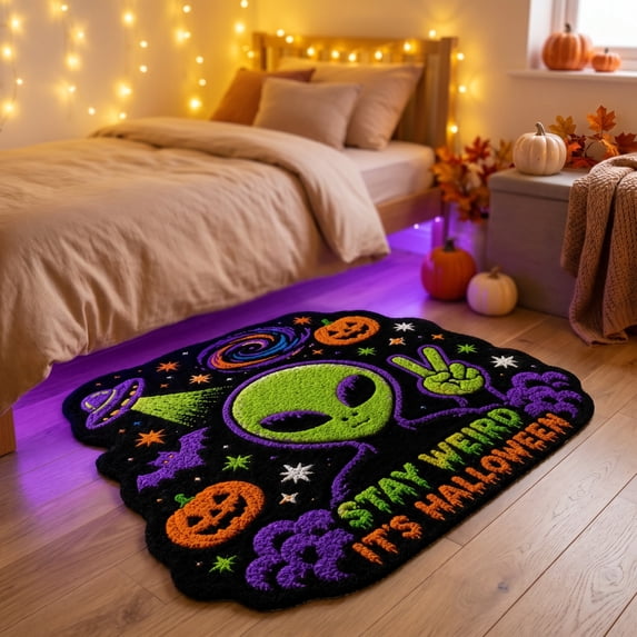 Halloween Doormat, Non-Slip Entryway Rug, Spooky Welcome Mat for Front Porch Patio Entrance, Absorbent Coir Door Mat, Harvest Festival Home Decor, B
