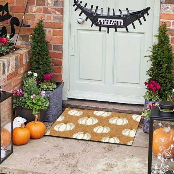 Halloween Doormat for Front Door - Spooky Outdoor/Indoor Entrance Mat - Durable Farmhouse Style Rug for Porch, Home & Kitchen Decor (18"x30")