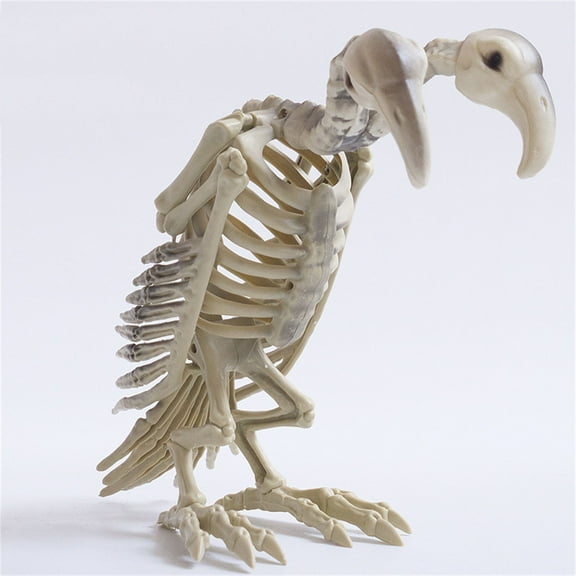 Halloween Double Head Vulture Skeleton, Gothic Skeleton Animals Bones Sculptures,Halloween Scary Vulture Bird Skeleton Sculpture Decoration for Haunted Houses Indoor Outdoor