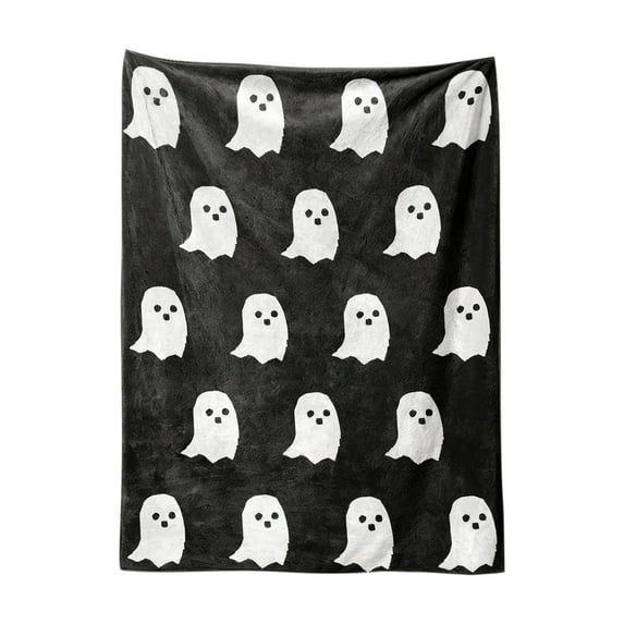 Halloween Double-Sided Blanket, Polyester Soft Throw, Sofa/Bed/Living Room/Travel Blanket, Halloween Themed Decor Blanket(59.06×51.18in)