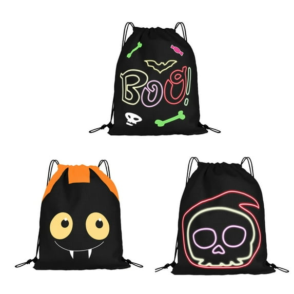 Halloween Drawstring Bags Pumpkin Backpack Birthday Party Supplies for Kids Party Favors Gift Wrap Bags 11.8 x 18 Inch for Halloween night