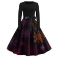 Halloween Dress, Fall Dresses, Crew Neck Dress for Women, Halloween