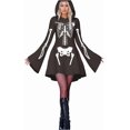 thumbnail image 1 of Halloween Dresses For Women Adult Skeleton Dress Comfy Easy Onesie Jumpsuit With Cozy Hooded, 1 of 7