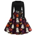 Halloween Dresses for Women 2024 Trendy Vintage Flowy Dresses Long