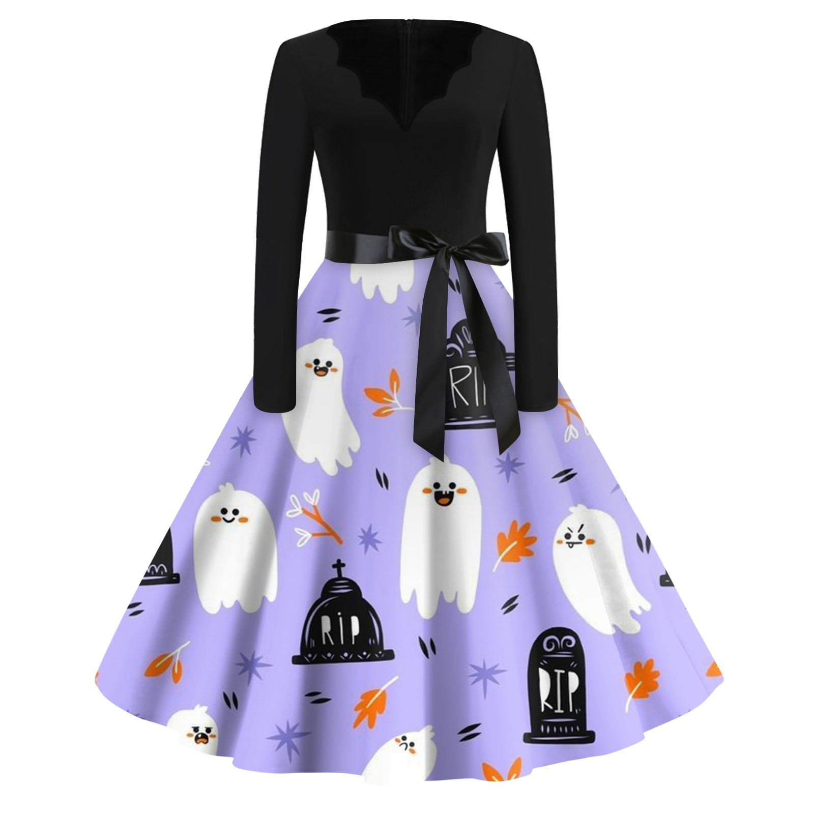 Halloween Dresses for Women 2024 Vintage Flowy Party Dresses Long