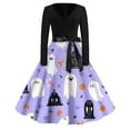 Halloween Dresses for Women 2024 Vintage Flowy Party Dresses Long