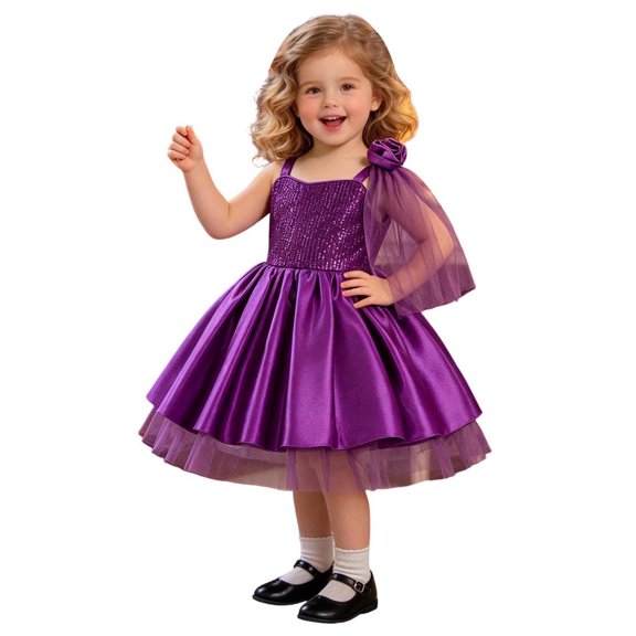 Halloween Dresses for Girls,Short Sleeve Witch Dress Tutu Party Dress for Toddler Kids Princess Dress
