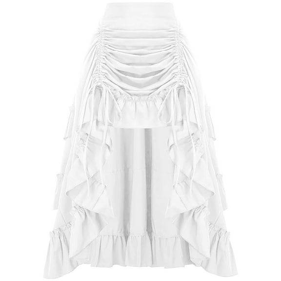 Halloween Dresses for Women Court Dress Waist Cinching Tie Up Skirt Womens Irregular Skirt