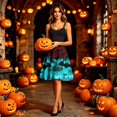 thumbnail image 1 of Halloween Dresses for Women Sleeveless Casual Printed Retro Plus Size Dress For Cocktail Holiday Occasions, 1 of 5