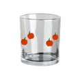 thumbnail image 1 of Halloween Drinking Glass, Embossed Clear Tumbler 4.0 x 3.6 x 3.3 in for Water and Party Decor, Pumpkin Design, 1 of 7