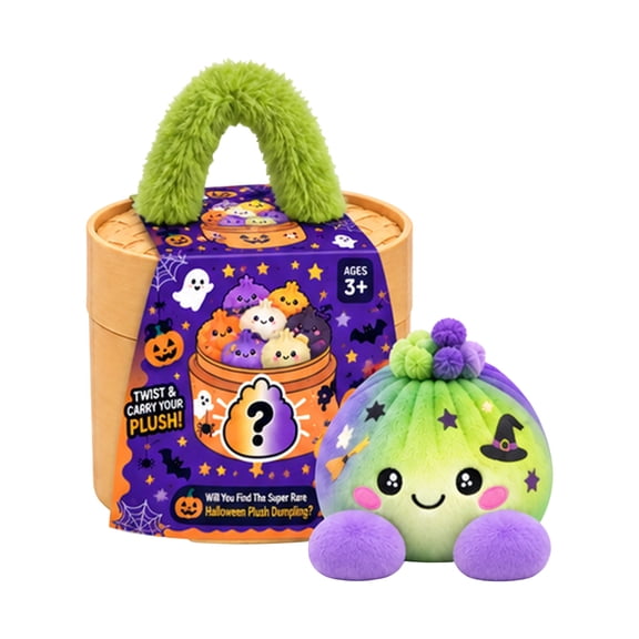 Halloween Dumpling Plush Toy, Surprise Blind Box Stuffed Animal, Kawaii Spooky Decor Figurine for Party Favors Gift