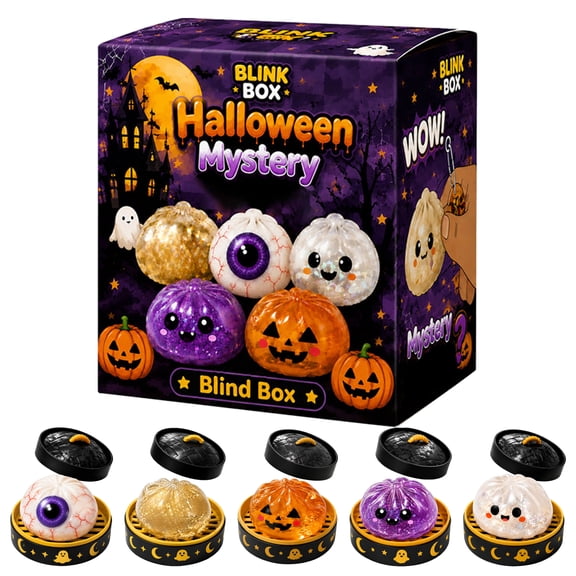 Halloween Dumpling Squeeze Squishy Toy Slow Rising Dumpling Squishy Kawaii Squishy Dumpling Anti-Stress Squishy Toys Skull Eyeball Ghost Pumpkin Monster Sensory Toy For Teacher Classroom Rewards,B