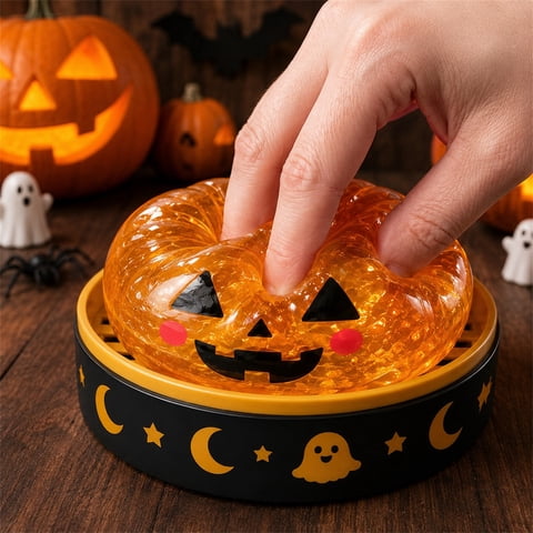Halloween Dumpling Squish Jumbo dumpling Squeezy Stress Toy Giant Slow Rising Sensory Anxiety Relief Ball Birthday Present Gift for Kid B a