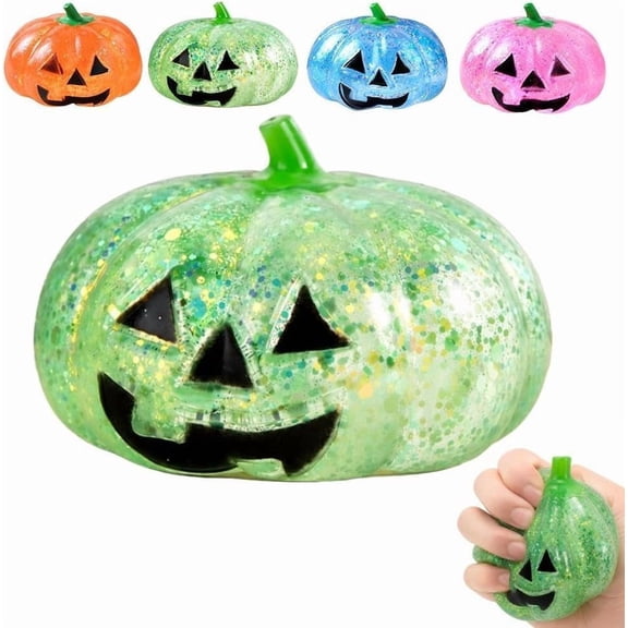 Halloween Dumplings,Slow-Rising Glitter Squishy Spooky Ghost Decorations,Hallowee Cute Pumpkins Squeeze Fidget Toys