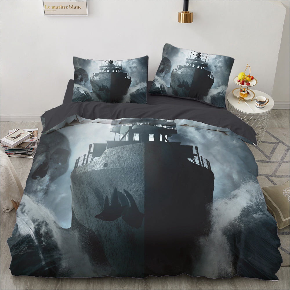 Halloween Duvet Cover Set Queen, Pumpkin Comforter Cover Set with 2 ...