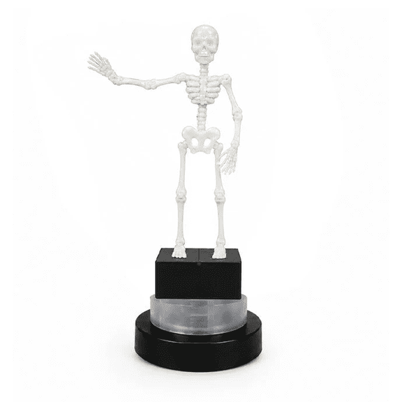 Halloween Dynamic Skeleton Fish Tank Ornament, Creative Underwater 3D Printed Air Powered Moving Skull Oxygenating Decor for Aerating