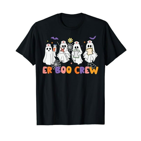Halloween ER Nurse ER Boo Crew Funny ER Ed Nurse Tech T-Shirt