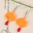 thumbnail image 1 of Halloween Earrings Acrylic Dangle Earrings Ghost Pumpkin Bat Earrings Halloween Theme Accessories(A pair of Cute Pumpkin), 1 of 4