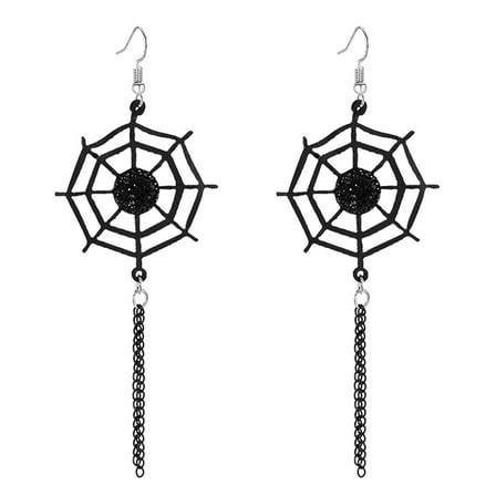 Halloween Earrings for Women Men - Spider Web Stud Earrings Gothic Halloween Themed Jewelry Accessories for Party Favors and Holiday Celebration