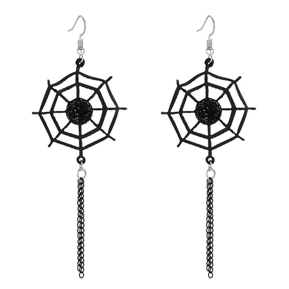 Halloween Earrings for Women Men - Spider Web Stud Earrings Gothic Halloween Themed Jewelry Accessories for Party Favors and Holiday Celebration