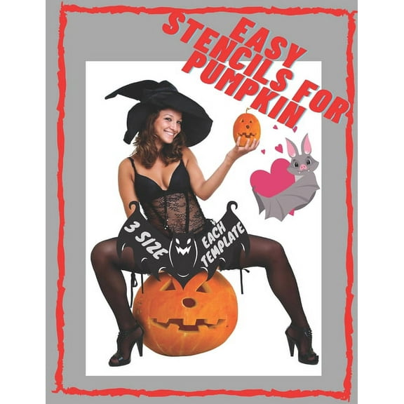 Halloween: Easy Stencils for Pumpkin. : The Witches Recommend. A great Gift for Your Best Friend on Halloween. Each Templates in 3 Size. Simple Patterns. Clasic Style and More... (Paperback)