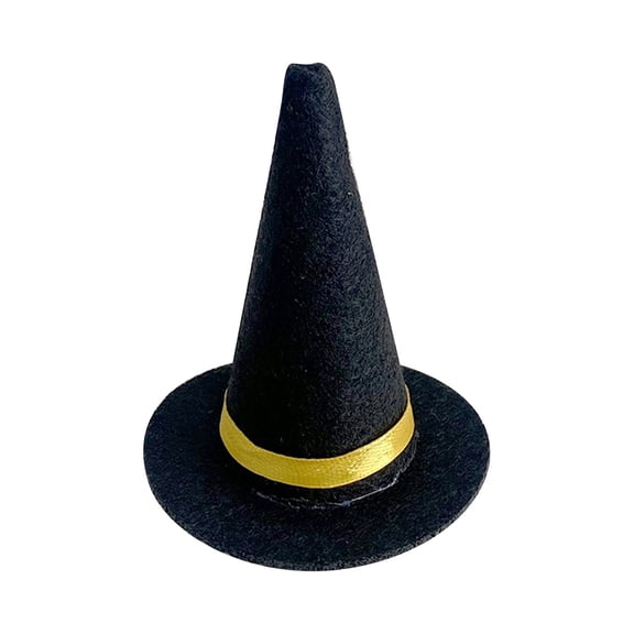 Halloween Eerie Little Witch Hats 10 Pcs  Dark Tones with Eerie Shadows, Halloween Decorations for Halloween Parties & Trick or Treat Nights  great for Costume Parties with spooky setups