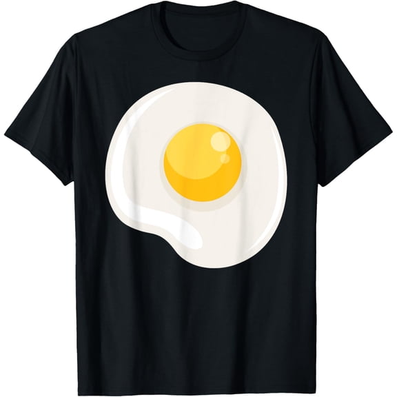Halloween Egg Omelette Costume Shirt for Kids, Men, Women T-ShirtMen and women, Black T-shirt, size: Extra large