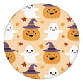 thumbnail image 1 of Halloween Elasticized Round Table Cover - 44 Inch Stretch Tablecloth for Dining Kitchen Party, Tear Resistant and Easy Clean, 1 of 6