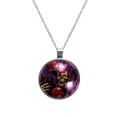 thumbnail image 1 of Halloween Elegant Glass Circular Pendant Necklace - Women's Jewelry, 1 of 5