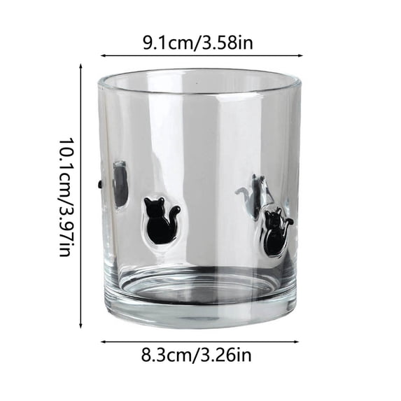 Halloween Embossed Glasses, Spooky Ghost Black Cat Bat and Pumpkin Clear Wine Glass Cups for Bar Home Party