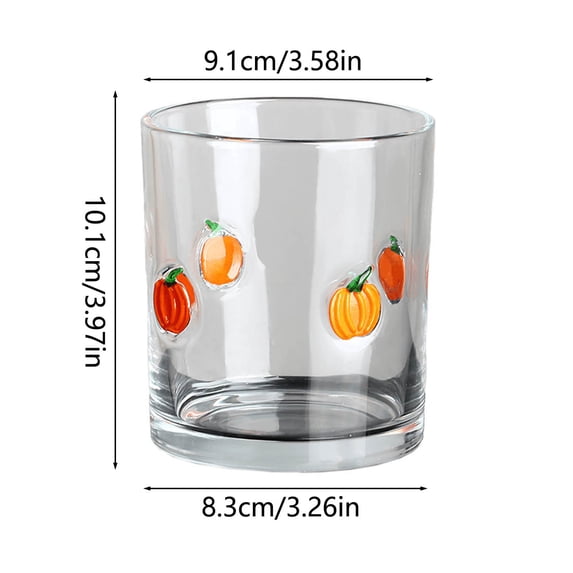 Halloween Embossed Glasses, Spooky Ghost Black Cat Bat and Pumpkin Clear Wine Glass Cups for Bar Home Party