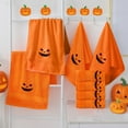 thumbnail image 1 of Halloween Embroidered Towel Set 3Pc Cotton Household Towels Festive Decor, 1 of 6